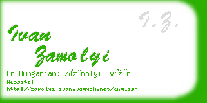 ivan zamolyi business card